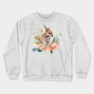 Kangaroo with baby Crewneck Sweatshirt